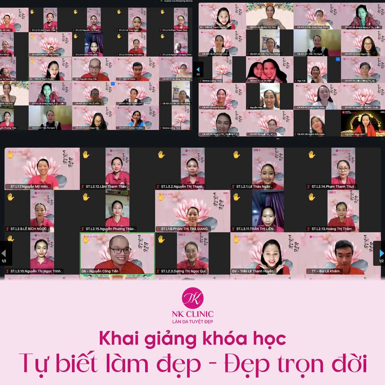 Học viên khoá Tự Biết Làm Đẹp Đẹp Trọn Đời